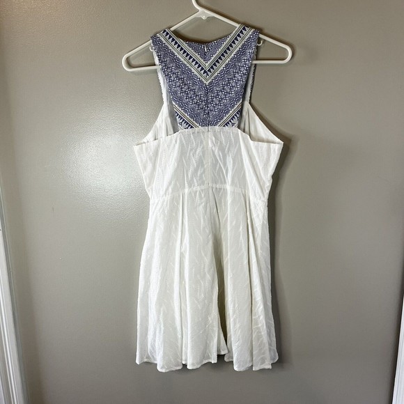 Flying Tomato Womens Sleeveless Dress White Blue Embroidered Sundress Si… - Picture 5 of 6